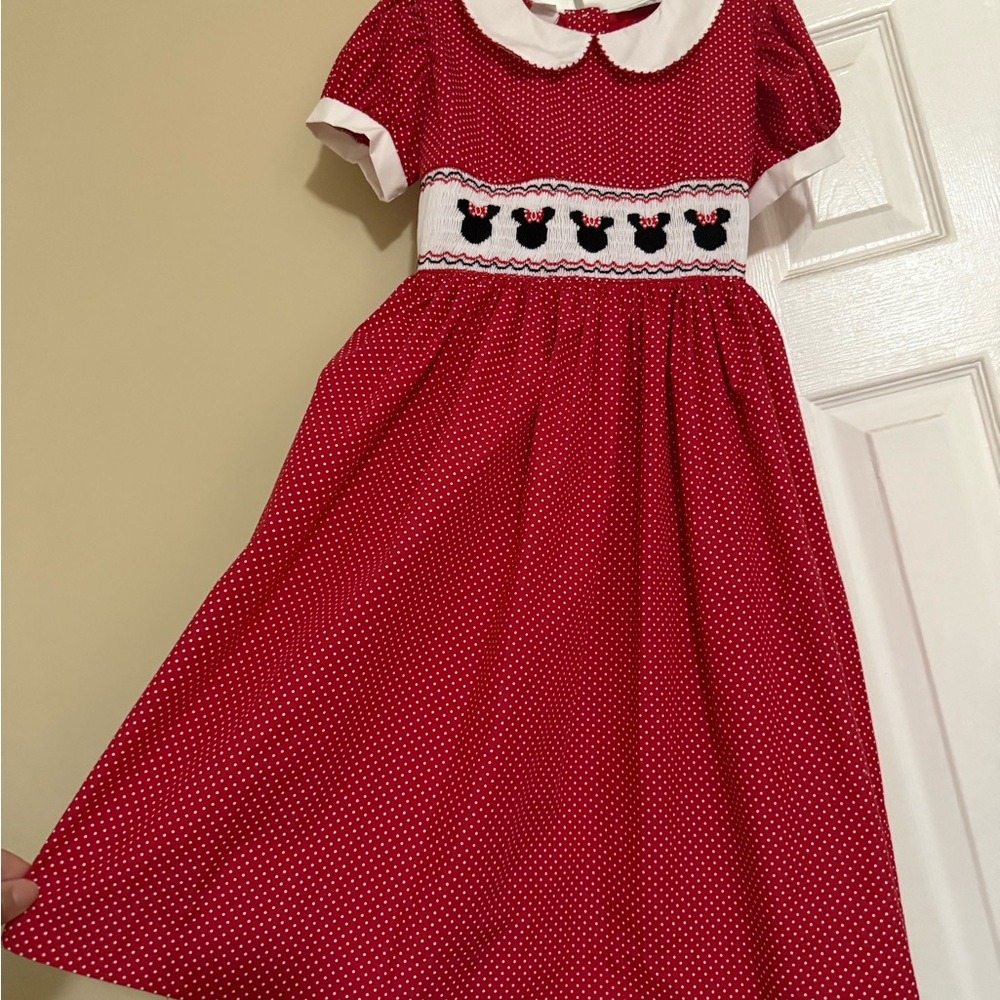 Red Polka Dot Dress with Minnie Mouse Design